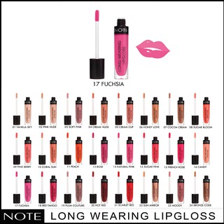 NOTE COSMETICS LONG WEARING LIPGLOSS 17 FUCHSIA