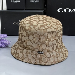 👒🎩🧢หมวก COACH Bucket Hat In Signature Jacquard COLOR:KHAKI