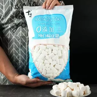 มาร์ชเมลโล มาร์ชแมลโล มาร์ชเมโล หวานน้อย ปราศจากสารปรุงแต่งขนาด 1000g baking Snacks candy original Marshmallow烘培零食原味棉花糖