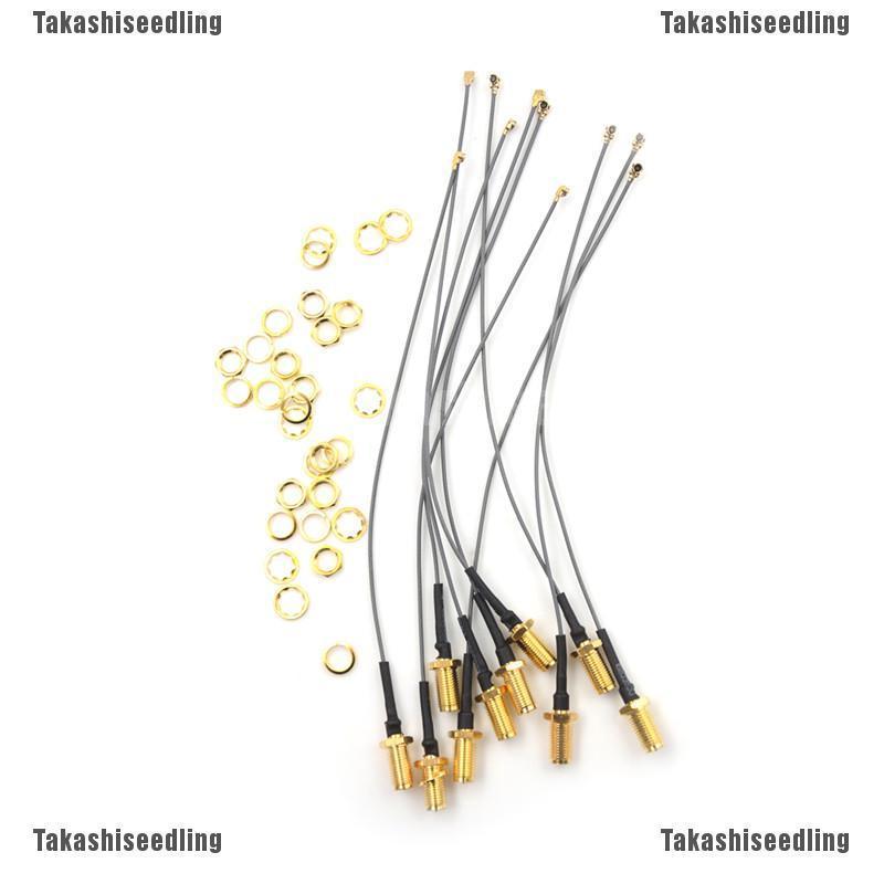 Takashiseedling 5pc 16cm UFL to RP SMA Connect Antenna WiFi Pigtail Cable IPXto RP-SMA Jack Male