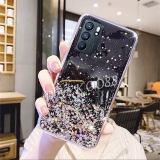 เคส OPPO Reno6 Z Reno5 Pro Marvel Edition Reno4 Pro Z 4G 5G Phone Case Softcase Bling Transparent Black Green Pink Purple Star Space TPU Back Cover เคสโทรศัพท์ Reno 6Z 5 5Pro 4Z 4 4Pro Casing