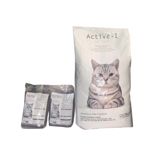 [ใส่โค้ด PETHIT33 ลดเพิ่ม 20%] Active-1 (แอคทีฟวัน) อาหารแมวชนิดเม็ด อาหารแมว ถุงแบ่ง 1 Kg