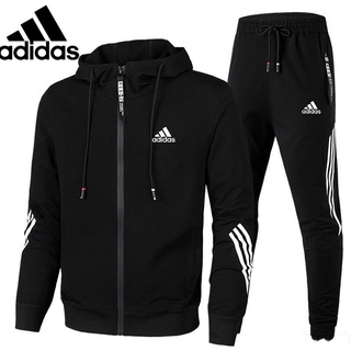 ชุดกีฬาผู้ชายชุดสองชิ้นฤดูใบไม้ผลิและฤดูใบไม้ร่วง เสื้อฮู้ด …