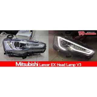 ไฟหน้า lancer EX 2008 2010 2012 2014 2015 ลาย Audi V3