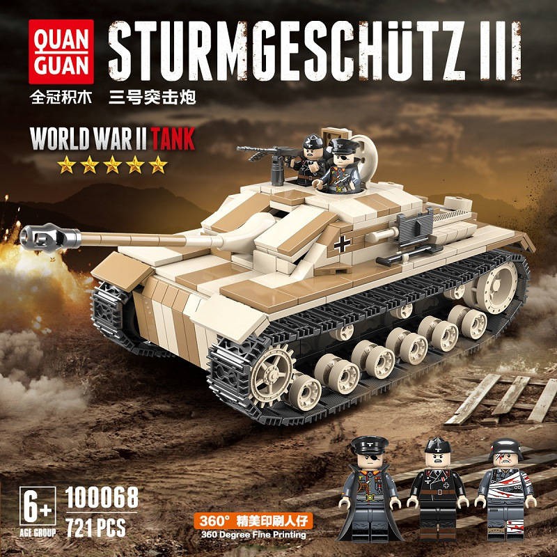 / Lego und Cobi kompatibel ✅ Quan Guan 100068 Sturmgeschütz III StuG 3 