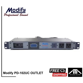 Modify PD-102UC OUTLET ปลั๊กไฟ เอาท์เล็ท ติดแร็ค โมดิฟาย 10 ช่อง 2 ช่อง USB