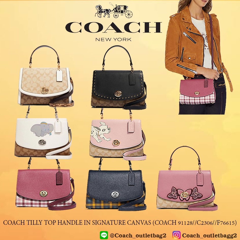 Coach TILLY TOP HANDLE SATCHEL WITH SIGNATURE CANVAS