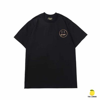 เสื้อยืดอินเทรนด์ผู้ชายอินเทรนด์ผู้หญิง【Lemon】เสื้อยืด Drew House 21SS เย็บปักถักร้อย ผ้าที่สะดวกสบายฝีมือชั้นหนึ่ง(S-2X