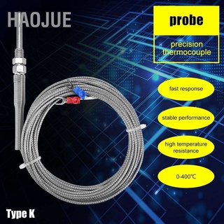 Haojue M8 Thread Type K Thermocouple 30มม.เซ็นเซอร์วัดอุณหภูมิสายไฟ 0-400 C