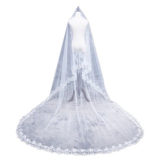 ✿INF✿1.5/2/3/5M Women Bridal White Ultra Long Wedding Tulle Veil