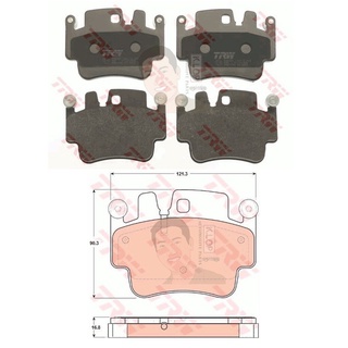 GDB1742 ผ้าเบรค-หน้า(TRW) (เนื้อผ้า COTEC) PORSCHE 911 (996,997)CARRERA,CARRERA4 97-10