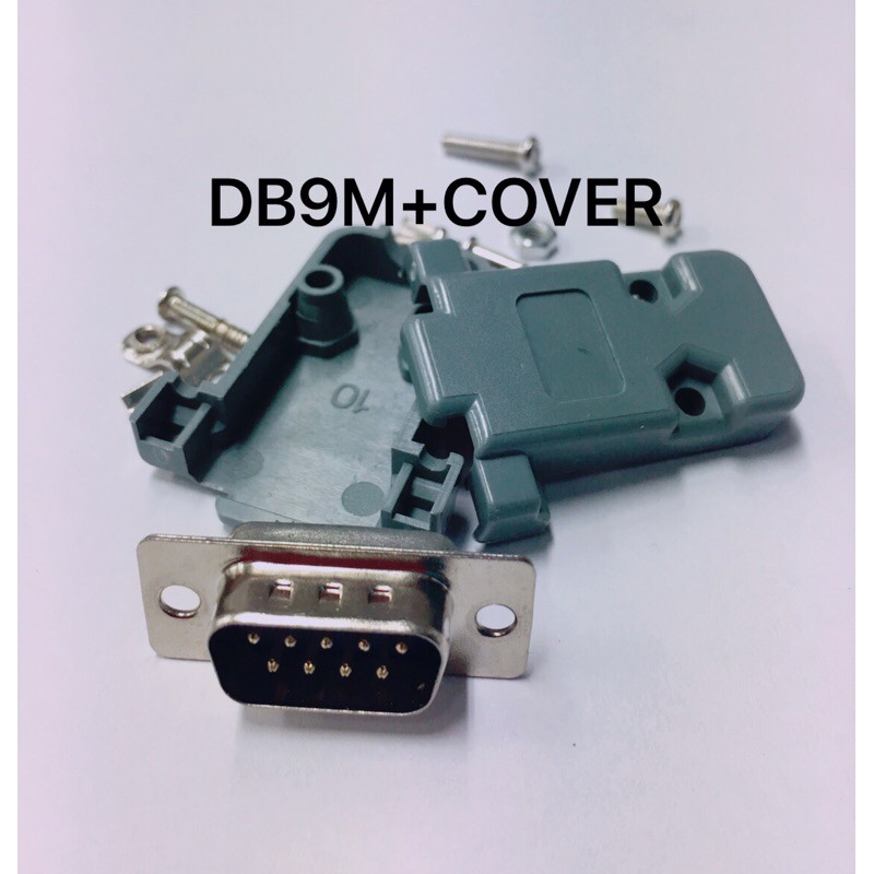 DB9M+COVER(หัวDB9ตัวผู้พร้อมฝาแบบบัคกรี)