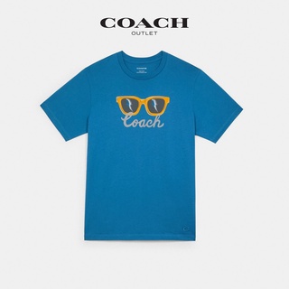 Coach เสื้อยืด ลายกราฟฟิคแว่นกันแดด สําหรับผู้ชาย