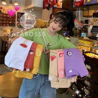 SALABO(พร้อมส่ง)  เสื้อยืด ลายผลไม้ 🍉🍇🍓🍈🍍 มี 7 สี ผ้านิ่ม ใส่สบาย #F001