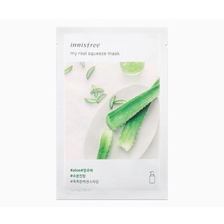 (10 แผ่น 280 )อินนิสฟรี มาส์กหน้า  Innisfree My Real Squeeze Mask 20ml #แผ่นมาส์กหน้า#มาร์หน้า#innisfree