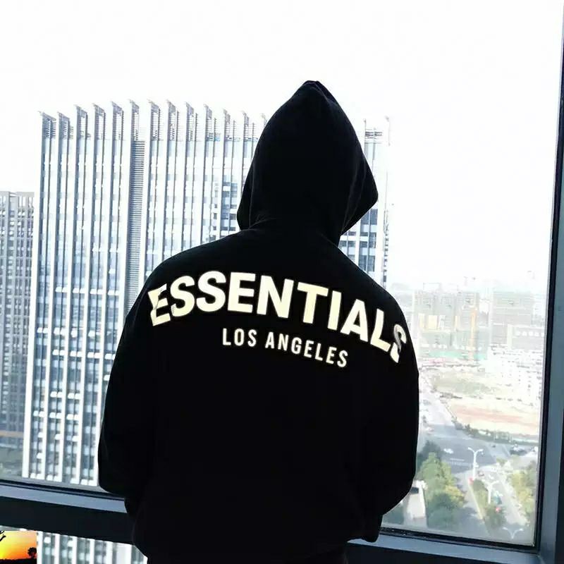 FOG Fear Of God Essentials Los Angeles Special Edition 3M Logo Reflection Hoodie เสื้อกันหนาวฮู้ด (รูปถ่ายสินค้าจริง)