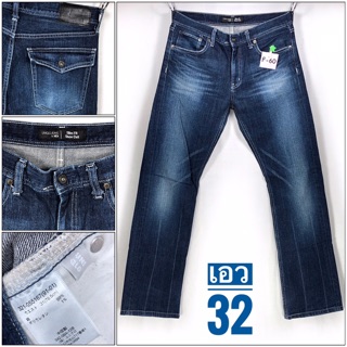 F60-&gt;&gt;&gt;👖UNIQLO ขากระบอกเล็ก  Slim Fit Shoe Cut แบรนด์เนมแท้มือสองญี่ปุ่น สภาพสวย&amp;ใหม่  เอว32