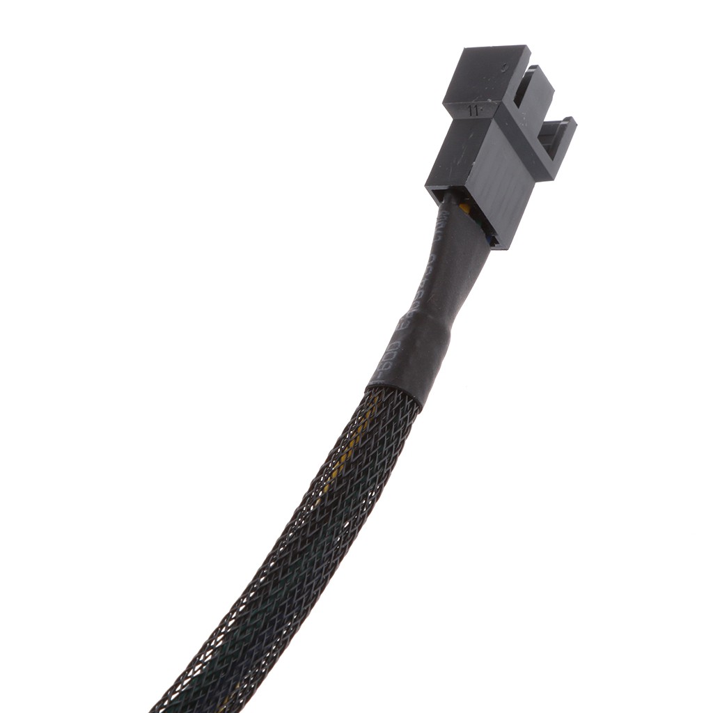 30cm 4Pin PWM Fan Cable Extension Male to Female Black Sleeved Braided