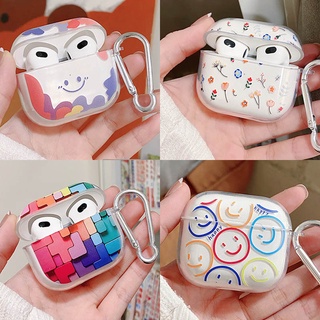 Mango เคสใส ลายการ์ตูนหน้ายิ้ม สําหรับ AirPods 1 2 3 Pro 2 Gen 2 3 2nd 3rd