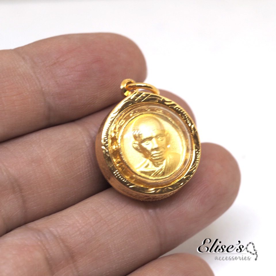 MT-136 เหรียญหลวงพ่อรวย ปาสาทิโก วัดตะโก รุ่น กฐิน 62 (กันน้ำ) หุ้มเศษทองคำแท้ องค์หลวงพ่อทองพ่นทราย