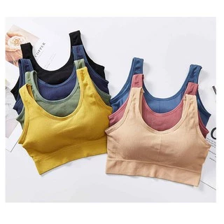 [ส่งจากไทย] 𝑩𝒓𝒂𝑩𝒓𝒂𝑩𝒓𝒂 #bra-115 สปอร์ตบรา ครอปทอป หลังตัววี back-v