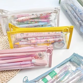 [ CiCNOV40 ลด 20% /ลูกค้าใหม่ 1฿ เท่านั้น!!!]🔥พร้อมส่ง🔥กระเป๋า PVC ใส กระเป๋าเครื่องเขียน ใส่เครื่องสำอางค์