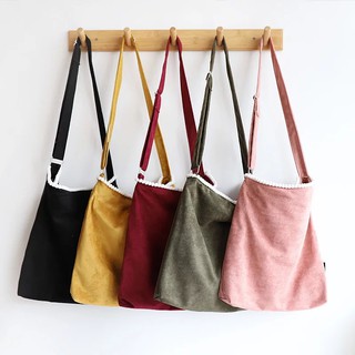 00155 - กระเป๋าหนังกลับ Suede tote &amp; shoulder bag