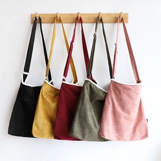 00155 - กระเป๋าหนังกลับ Suede tote &amp; shoulder bag