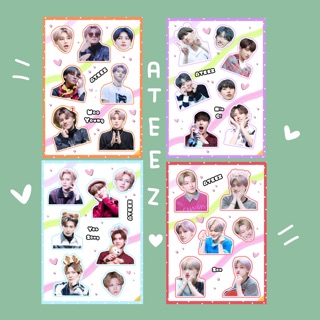 ( สั่งขั้นต่ำ 5 แผ่น ) ATEEZ สติ๊กเกอร์ไม่ไดคัท อ่านก่อนสั่งค่ะ กันน้ำ