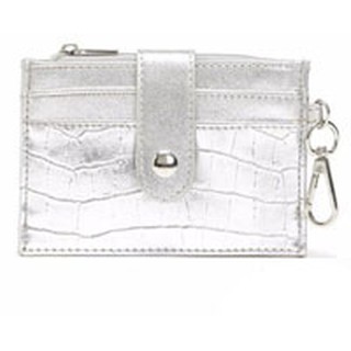Lulugift PU Silver Coin Purse with Card Slot