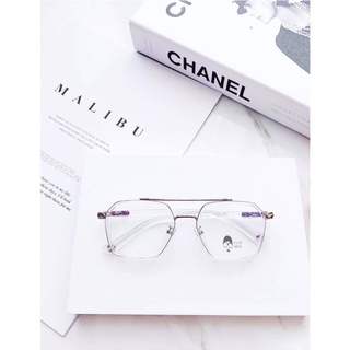 แว่นตากรองแสงหน้าจอคอมและมือถือ ทรงหกเหลี่ยมแต่งคาด Double bar [cuteness.eyewear]