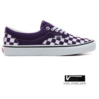 VANS ERA CHECKERBOARD VIOLET INDIGO TRUE WHITE SNEAKERS สินค้ามีประกันแท้