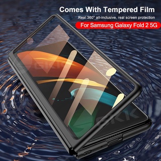 Combination Film Case For Samsung Galaxy Z Fold 2 5G Case Anti-knock Protection Matte Hard Cover For Samsung Galaxy Z Fold 2