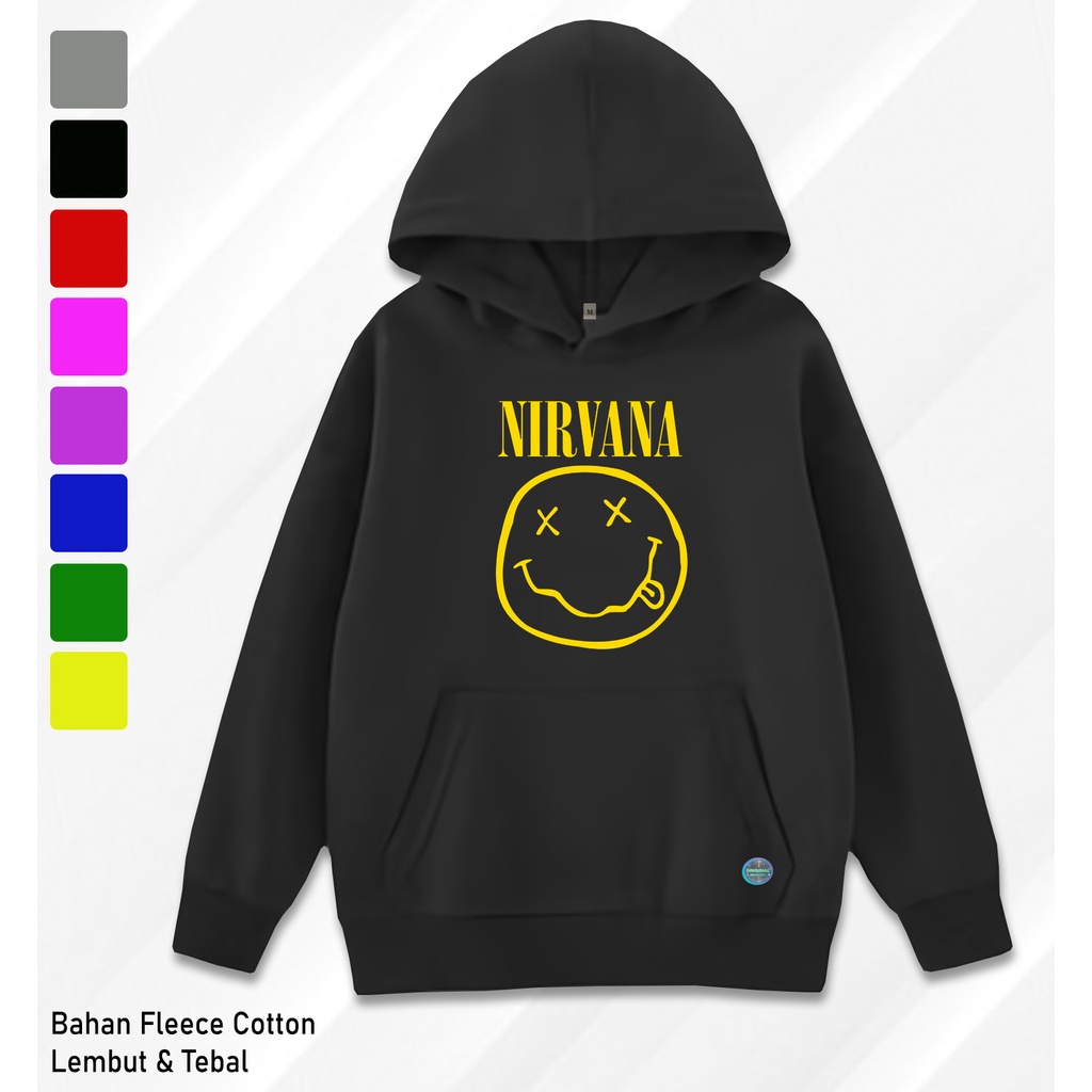เสื้อกันหนาว มีฮู้ด ลาย Nirvana KURT COBAIN สไตล์วินเทจ สําหรับเด็กทุกเพศ NV2