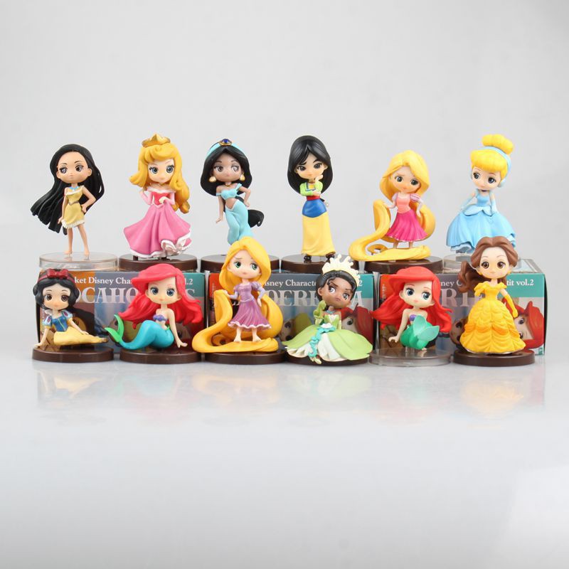 Q Version 3 Princess Series Long Hair Frog Jasmine Snow White