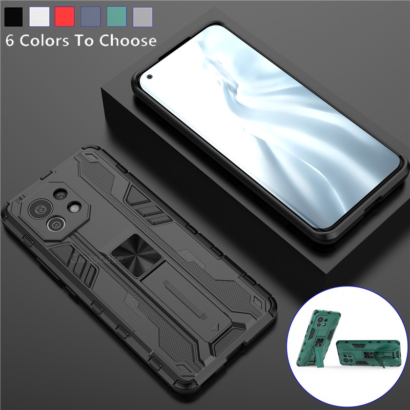 Casing For Xiaomi Mi 11 Lite 11Lite 5G NE 11 Pro Ultra Mi11 11LitePhone Case 3D Armor Shockproof Stand Holder Casing Protection Bracket Hard Back Cases Cover