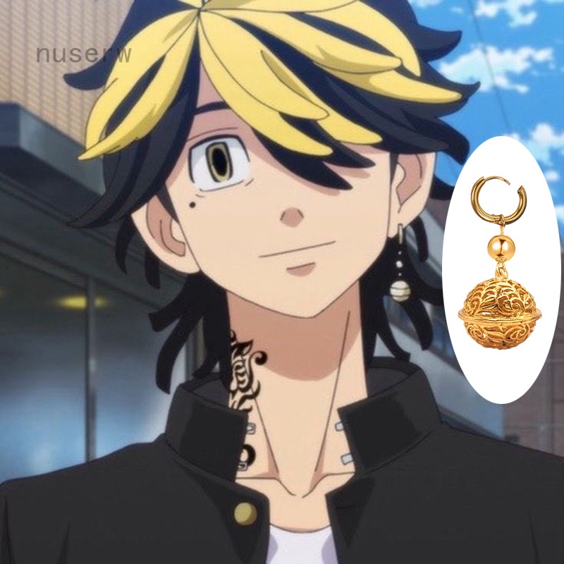 ต่างหูอนิเมะ Tokyo Revengers 1 ชิ้นพร้อมกระดิ่ง (ไม่จําเป็นต้องเจาะ)