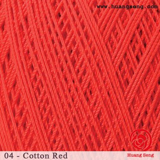 Mercerized cotton crochet red
