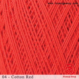 Mercerized cotton crochet red