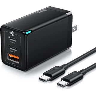 Baseus หัวชาร์จเร็ว GaN 65W Adapter Quick Charger type C ที่ชาร์จเร็ว ชุดชาร์จเร็ว อะแดปเตอร์ samsung vivo
