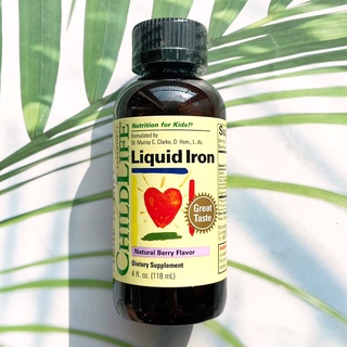 อาหารเสริม ธาตุเหล็ก ชนิดน้ำ รสเบอร์รี่ธรรมชาติ Liquid Iron Natural Berry Flavor 118ml (ChildLife®)