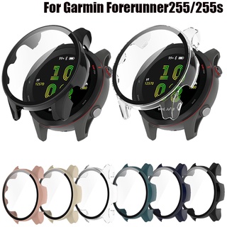 2 in1 เคสป้องกันหน้าจอ PC แบบแข็ง กรอบกันชน พร้อมฟิล์ม สําหรับ Garmin Forerunner 255 255S