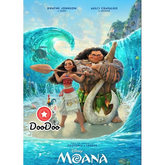 หนัง การ์ตูน DVD Moana โมอาน่า ผจญภัยตำนานหมู่เกาะทะเลใต้ (2016) แผ่นดีวีดี พากย์ไทย อังกฤษ ซับไทย