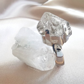 แหวนเงินหินเฮอร์คิเมอร์ไดม่อน Herkimer Diamond