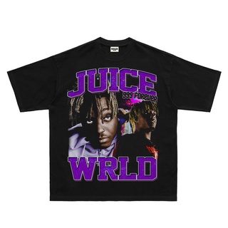 [S-5XL] เสื้อยืดแขนสั้น ทรงหลวม ลาย juice wrld สไตล์ฮิปฮอป วินเทจ แฟชั่นฤดูร้อน