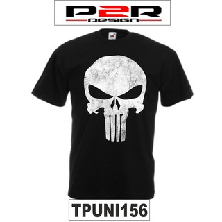 เสื้อยืดใหม่ 2022ผู้ชายเสื้อยืด Men T Shirt ชายเสื้อยืด Maglietta The Punisher การ์ตูนภาพยนตร์ภาพยนตร์เสื้อยืดแบรนด์เนมส