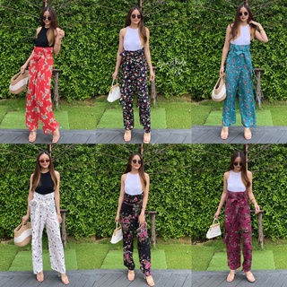 Hawaiian P กางเกงทรงเล ขอบเอวสูง อยู่ทรง มีรูร้อย มาพร้อมสายผูกเอว มี 6 สี