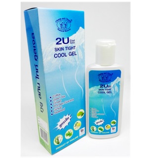 ทูยูสกิน ไทท์คูลเจล (2U Skin Tight Cool Gel) สีฟ้า สูตรเย็นสมุนไพร