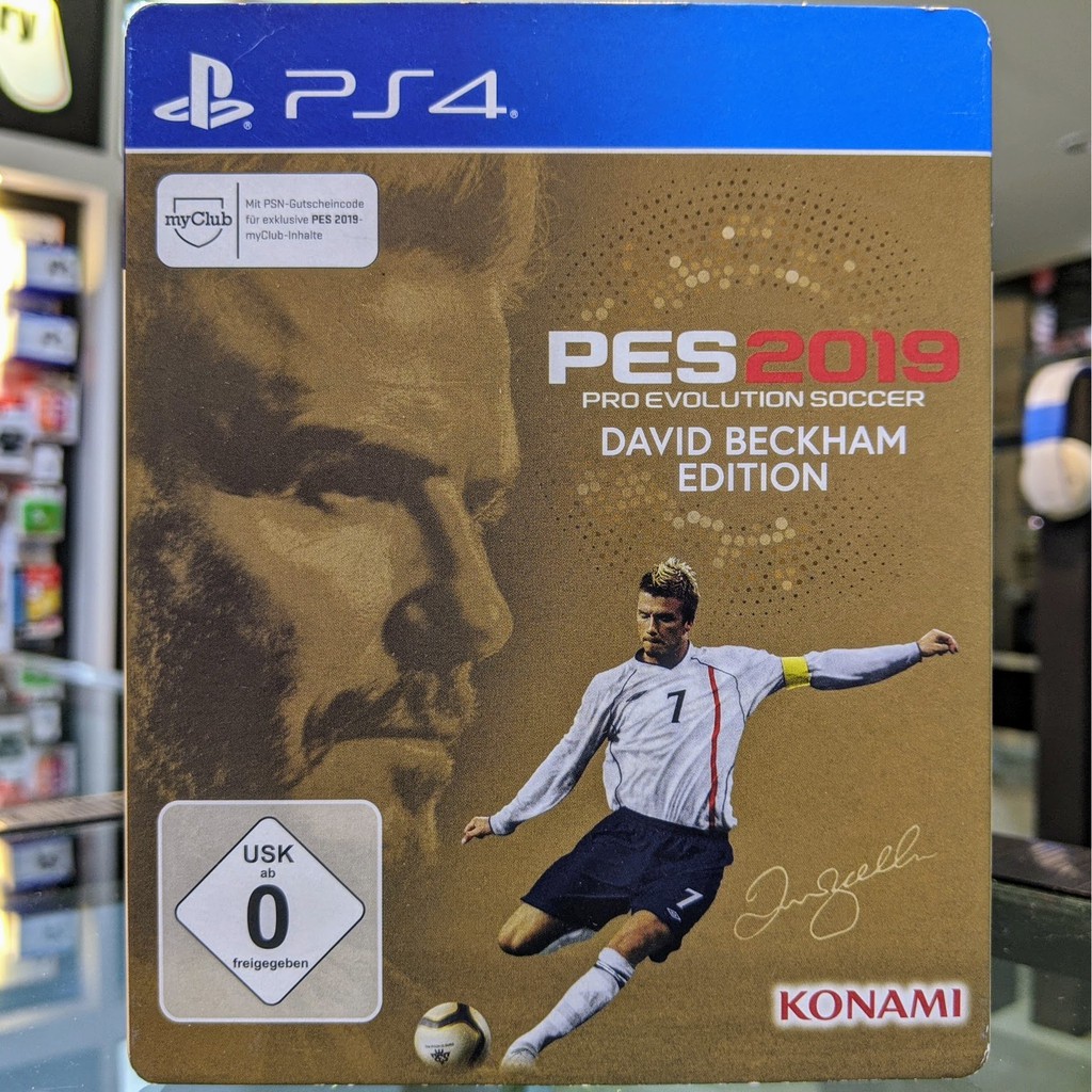 (ภาษาอังกฤษ) มือ2 กล่องเหล็ก PES 2019 David Beckham Edition เกมPS4 แผ่นPS4 มือสอง (Football Winning Soccer Fifa PES2019)