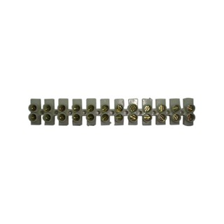 ตัวต่อสายไฟ แผงต่อสาย PVC JSN 6 มม. อุปกรณ์เดินสายไฟ งานระบบไฟฟ้า TERMINAL BLOCK PVC 6MM